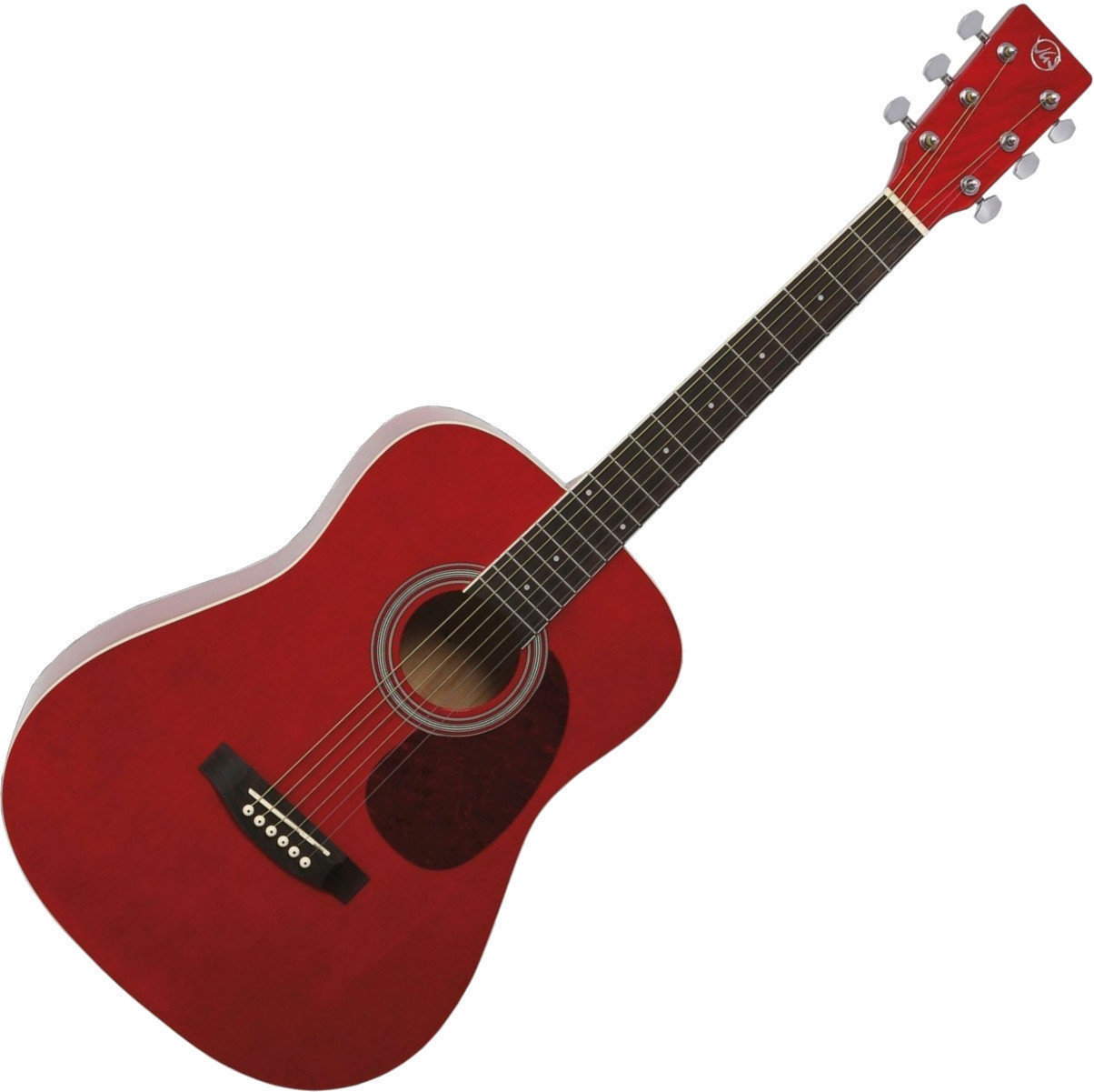 Akustična gitara VGS D-Baby Transparent Red