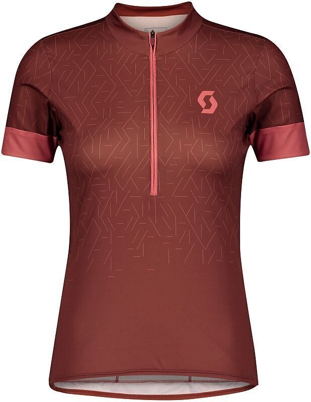 Odzież kolarska / koszulka Scott Women's Endurance 20 S/SL Golf Rust Red/Brick Red XS