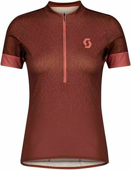 Odzież kolarska / koszulka Scott Women's Endurance 20 S/SL Golf Rust Red/Brick Red XS - 1
