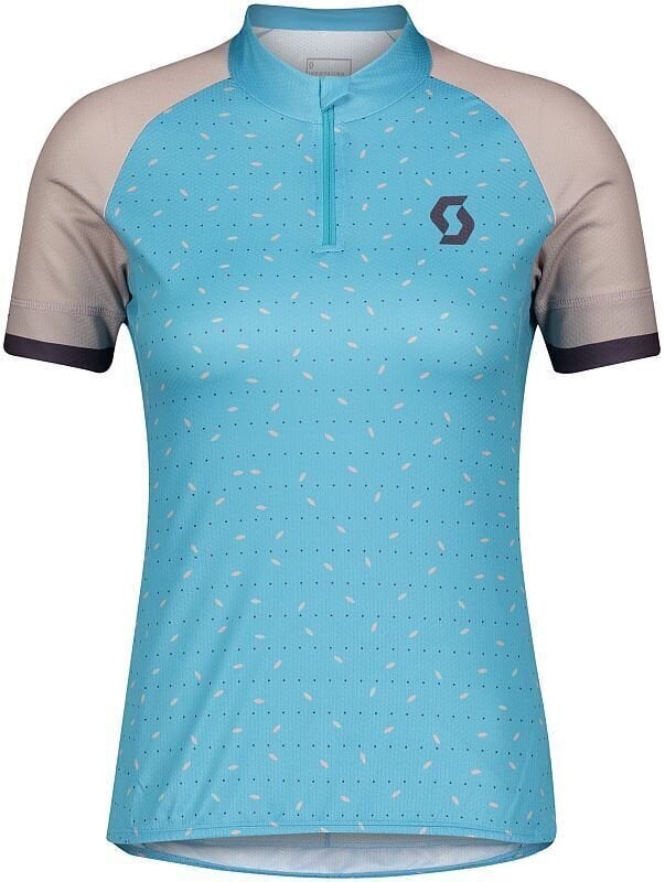 Camisola de ciclismo Scott Women's Endurance 30 S/SL Jersey Breeze Blue/Blush Pink XS