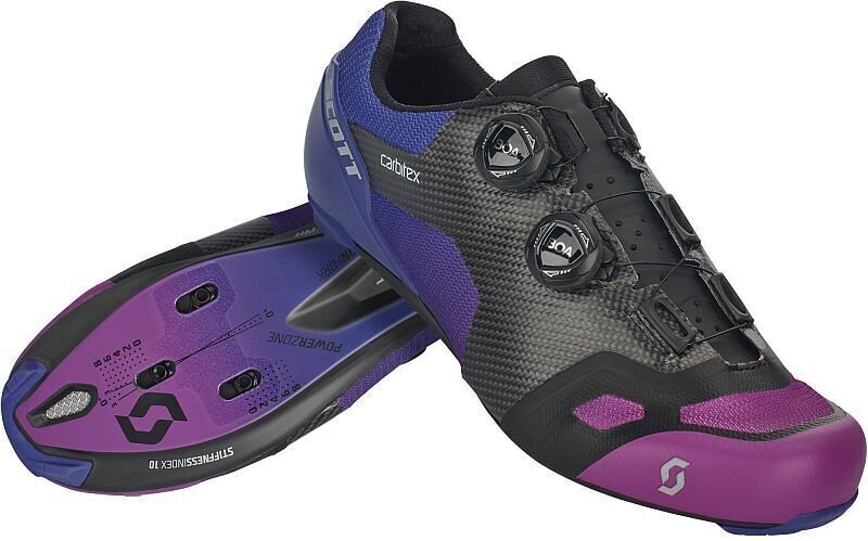 Moški kolesarski čevlji Scott Road RC SL Supersonic Edt. Black/Drift Purple 43 Moški kolesarski čevlji