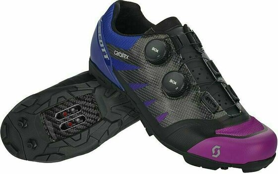Moški kolesarski čevlji Scott MTB RC Supersonic Edt. Black/Drift Purple 44 Moški kolesarski čevlji - 1