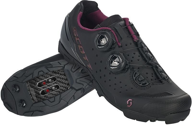 Chaussures de cyclisme pour femmes Scott MTB RC Black/Nitro Purple 37 Chaussures de cyclisme pour femmes