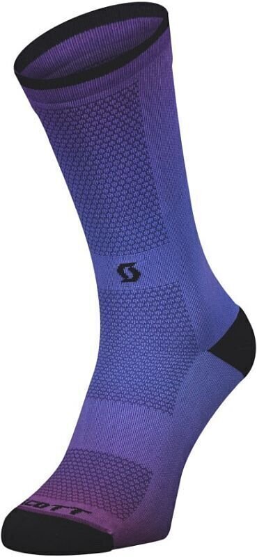 Чорапи за колоездене Scott Performance Supersonic Edt. Black/Drift Purple 39-41 Чорапи за колоездене