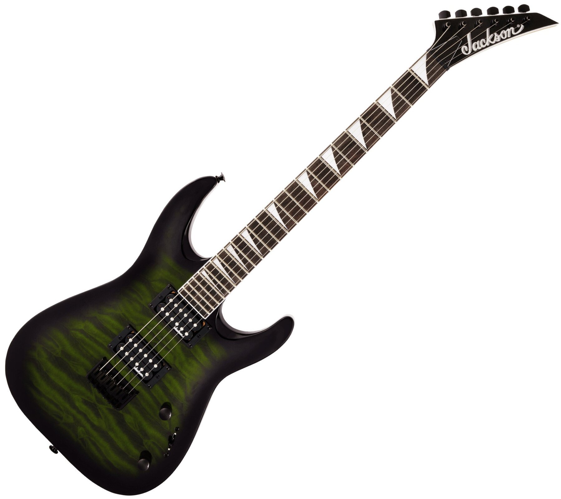 Guitare électrique Jackson JS Series Dinky Arch Top JS32Q DKA HT AH Transparent Green Burst