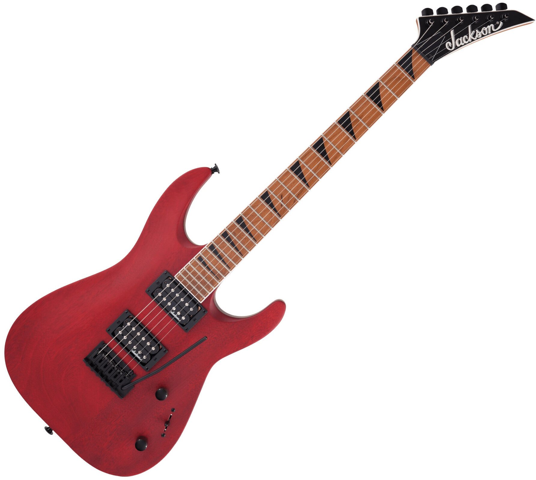 Guitare électrique Jackson JS Series Dinky Arch Top JS24 DKAM Caramelized MN Red Satin