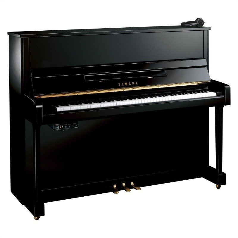 Akustický klavír, Pianino Yamaha B3E SG2 Silent Upright Piano Polished Ebony