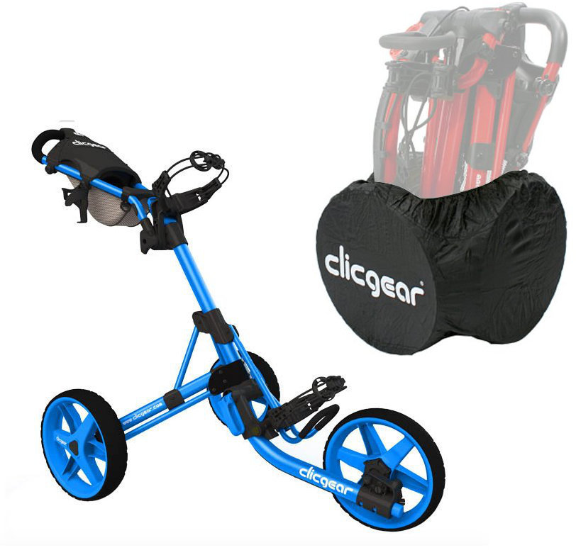 Ръчна количка за голф Clicgear 3,5+ Blue Ръчна количка за голф