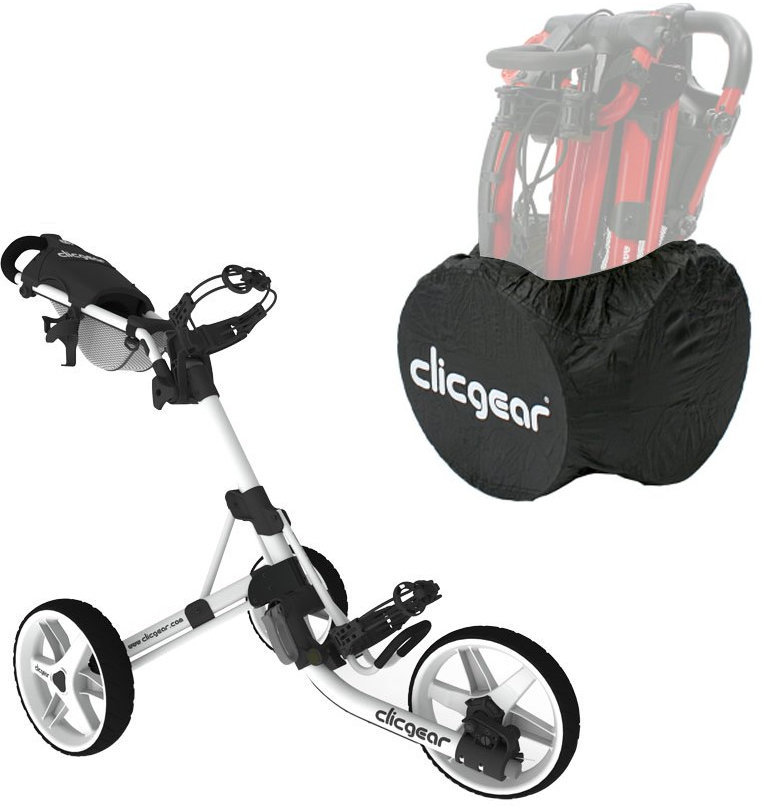 Ръчна количка за голф Clicgear 3,5+ Arctic/White Ръчна количка за голф