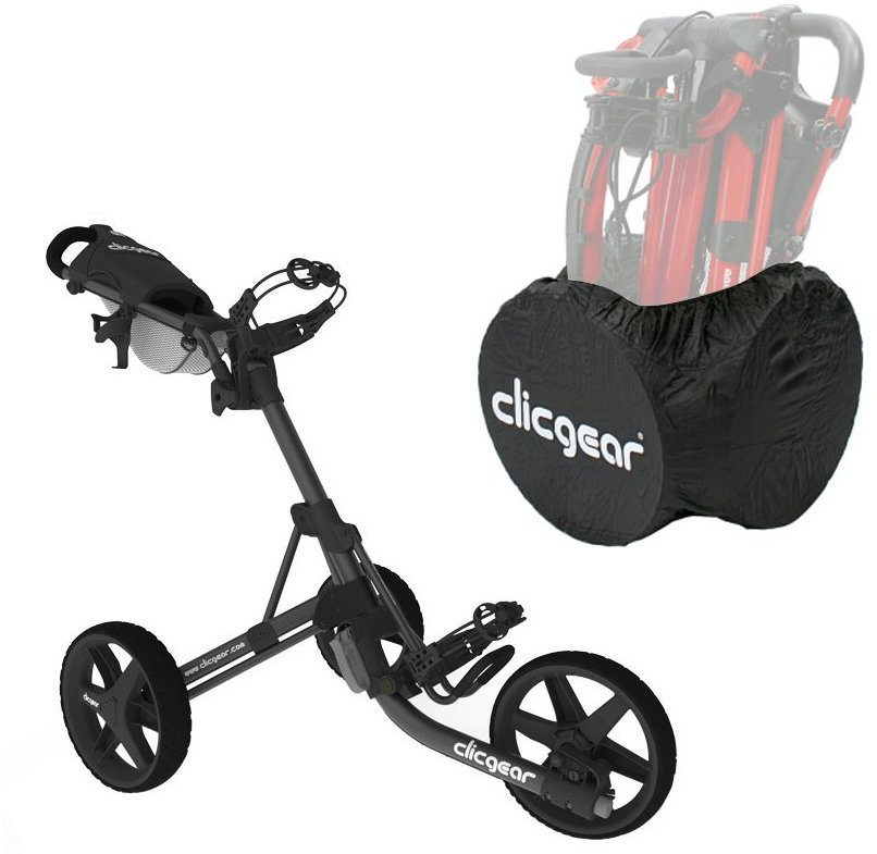 Ръчна количка за голф Clicgear 3,5+ Silver Ръчна количка за голф