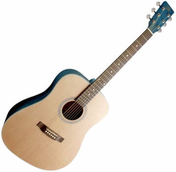 Guitare acoustique SX SD204 Transparent Blue - 1