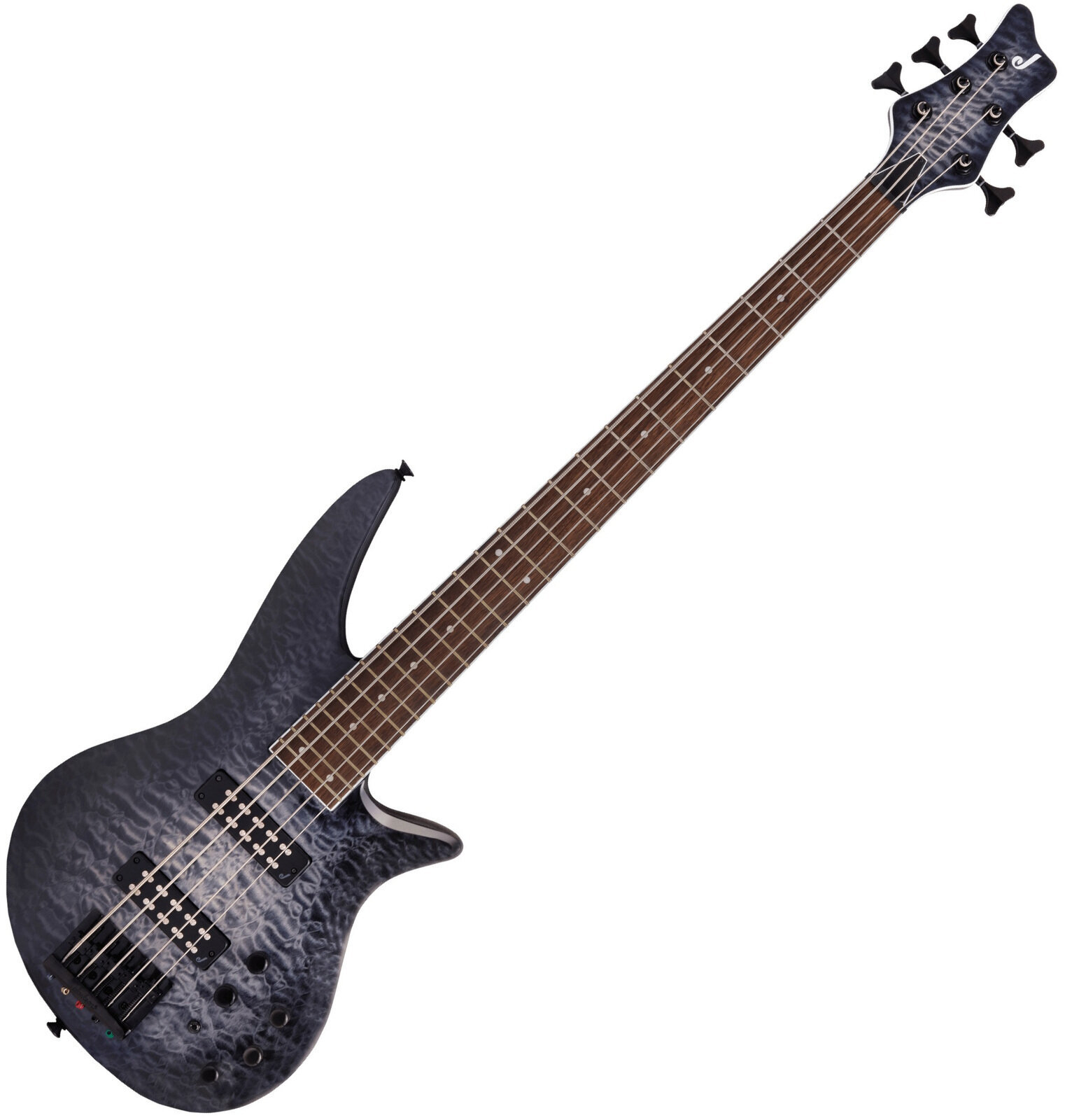 5-saitiger E-Bass, 5-Saiter E-Bass Jackson X Series Spectra Bass SBXQ V IL Transparent Black Burst