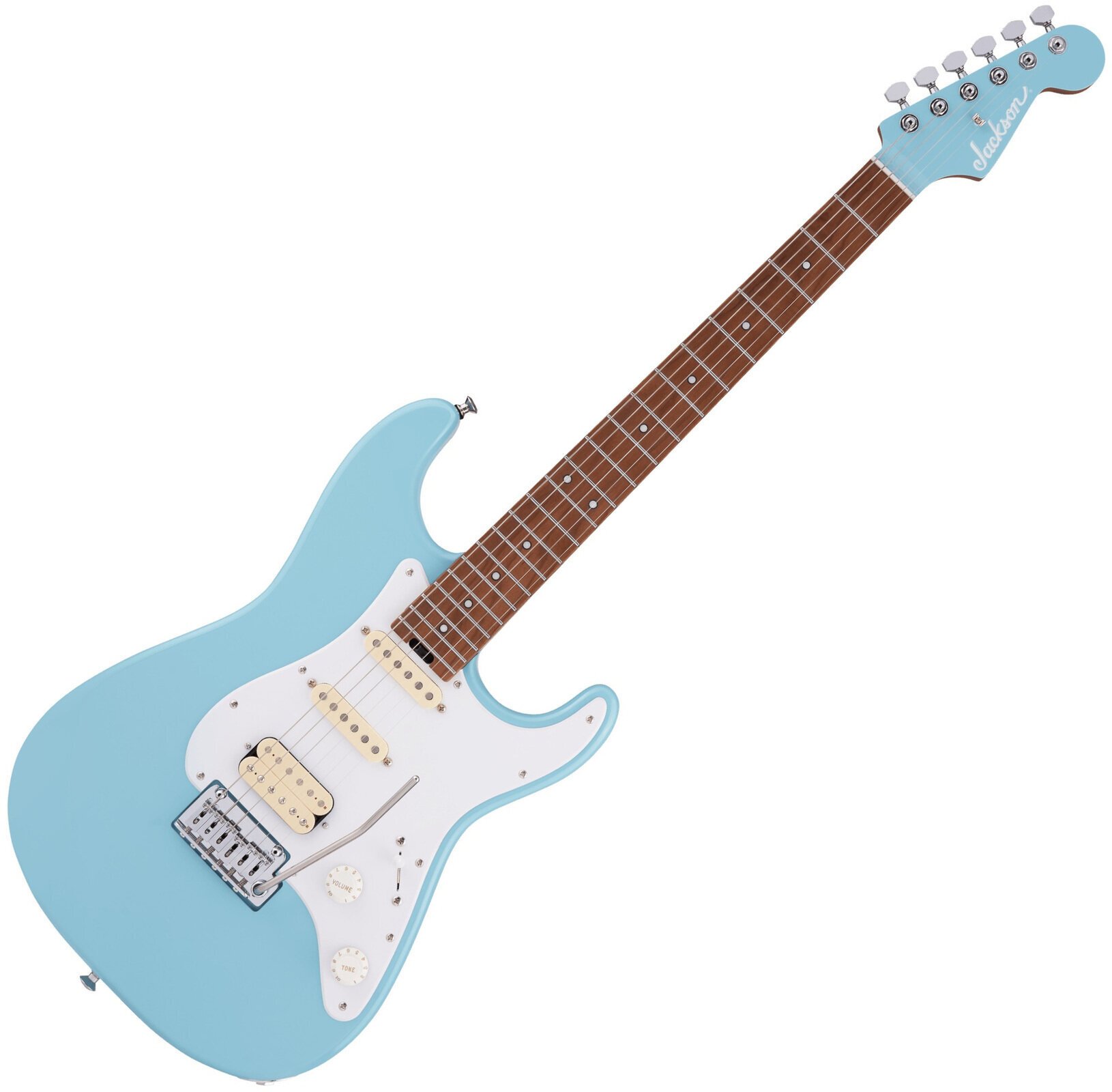 Elektrisk guitar Jackson MJ Series Signature Misha Mansoor So-Cal 2PT Caramelized MN Daphne Blue