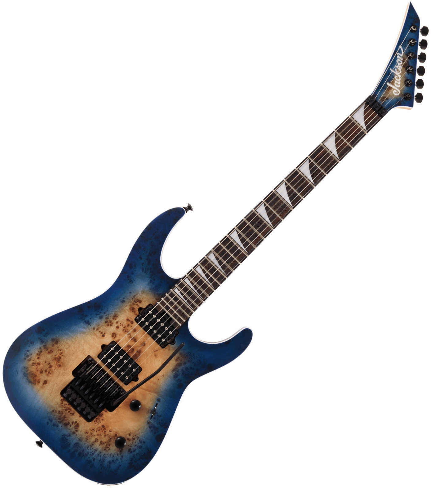 Guitare électrique Jackson MJ Series Dinky DKRP EB Transparent Blue Burst
