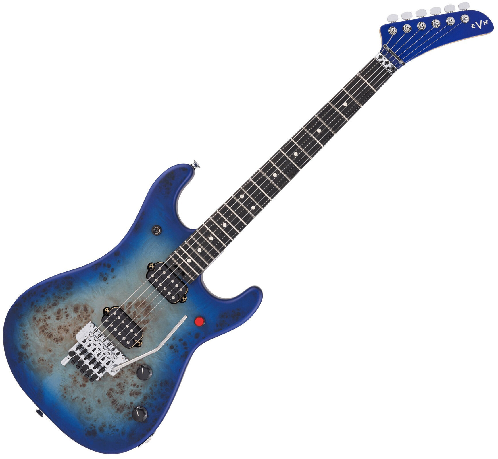 Electric guitar EVH 5150 Series Deluxe Poplar Burl EB Aqua Burst