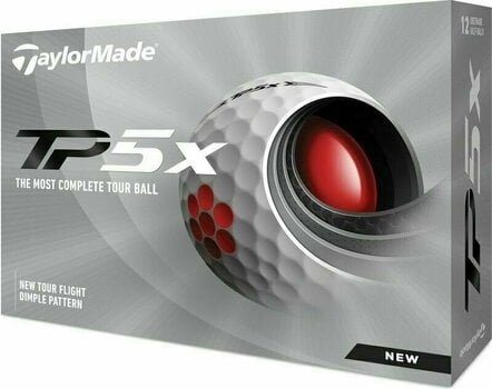 Nova loptica za golf TaylorMade TP5x Golf Ball White - 1
