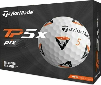 Golf žogice TaylorMade TP5x pix Golf Ball White - 1