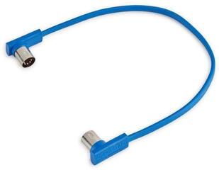 RockBoard Flat MIDI Cable - 30 cm Blue
