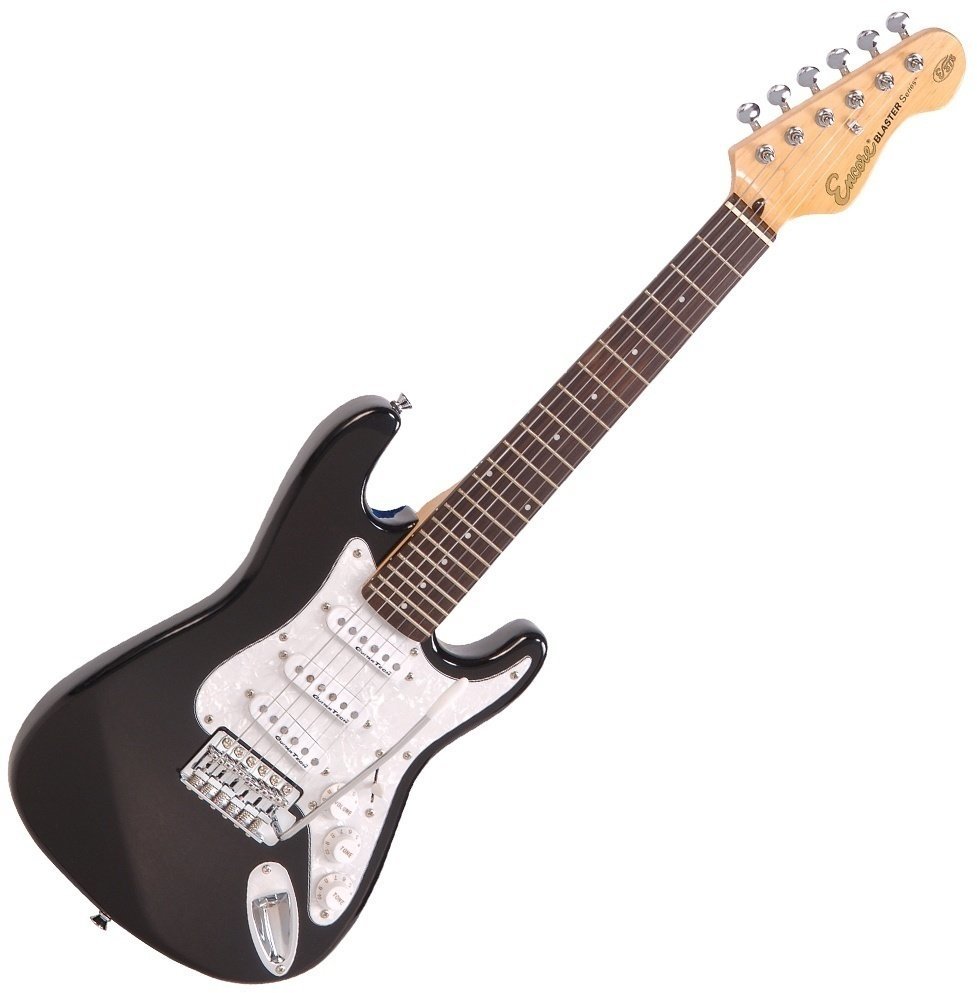 Elektromos gitár Encore E375 Gloss Black