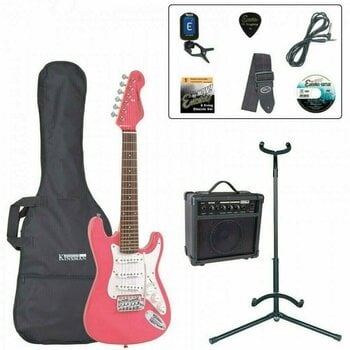 Guitare électrique Encore EBP-E375 Gloss Pink - 1