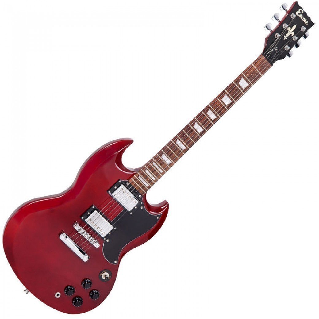 Electric guitar Encore E69 Cherry Red