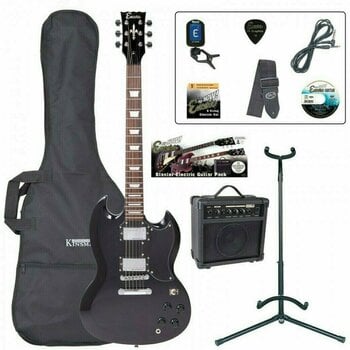 Elektrische gitaar Encore E69 Outfit Gloss Black - 1