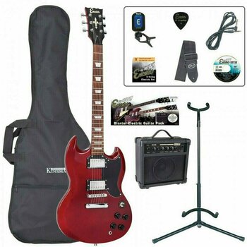 Electric guitar Encore E69 Outfit Cherry Red - 1
