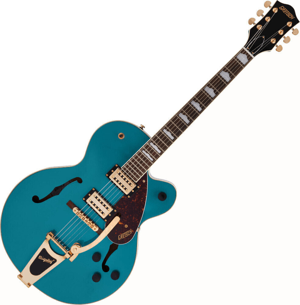 Semi-akoestische gitaar Gretsch G2410TG Streamliner Hollow Body IL Ocean Turquoise
