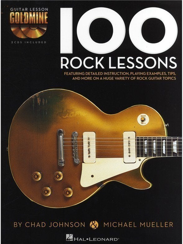 Partituri pentru chitară și bas Hal Leonard Chad Johnson/Michael Mueller: 100 Rock Lessons Partituri