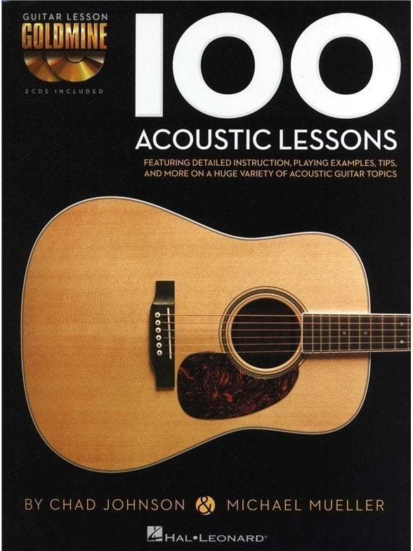 Noty pre gitary a basgitary Hal Leonard Chad Johnson/Michael Mueller: 100 Acoustic Lessons Noty