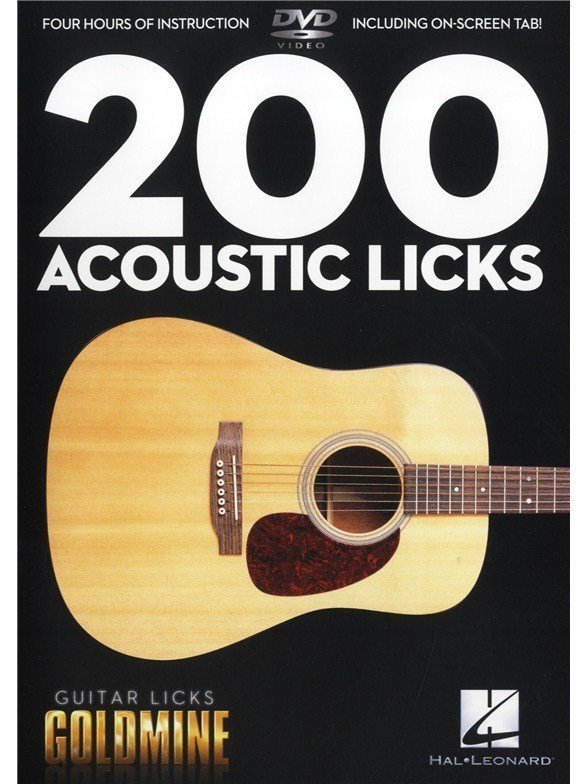 Gitár és basszusgitár kották Hal Leonard 200 Acoustic Licks - Guitar Licks Goldmine Kotta