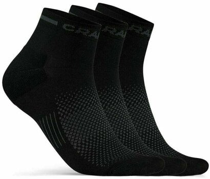 Cycling Socks Craft Core Dry Mid Sock 3-Pack Black 34-36 Cycling Socks - 1