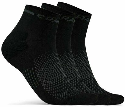 Cycling Socks Craft Core Dry Mid Sock 3-Pack Black 37-39 Cycling Socks - 1