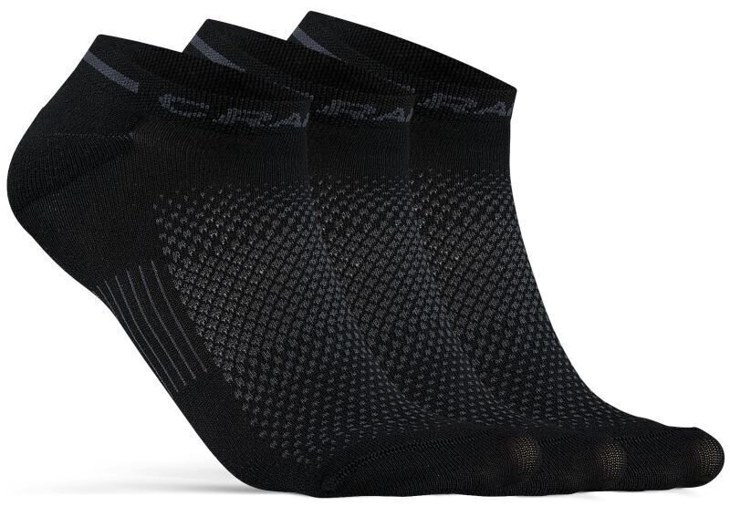 Șosete ciclism Craft Core Dry Shaftless Sock 3-Pack Black 37-39 Șosete ciclism