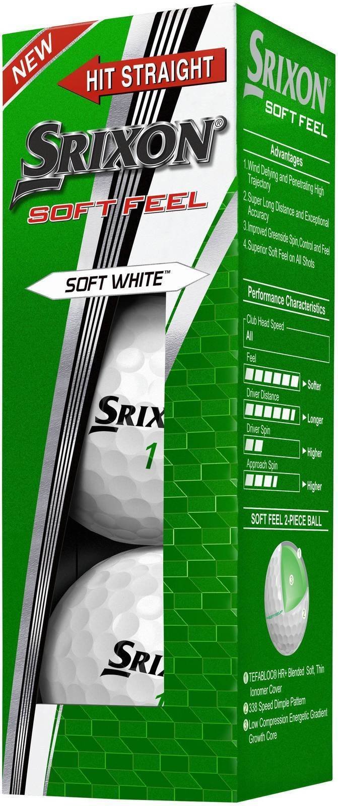 Palle da golf Srixon Soft Feel Ball White 3B
