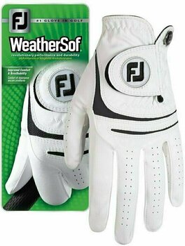 Gloves Footjoy WeatherSof Mens Golf Glove 2017 White Right Hand for Left Handed Golfers ML - 1