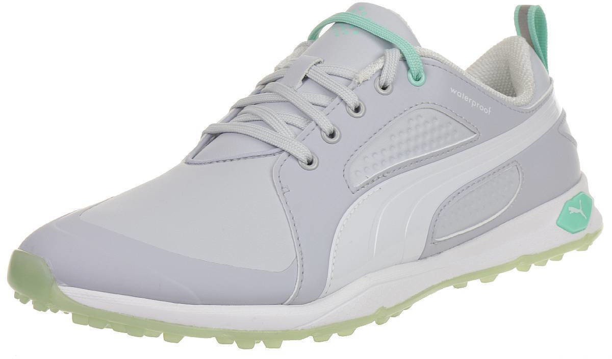 Naisten golfkengät Puma BioFly Mesh Womens Golf Shoes Gray Dawn/White/Cabbage UK 5