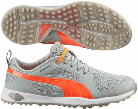 Pantofi de golf pentru femei Puma BioFly Mesh Womens Golf Shoes Gray/Peach Orange UK 4,5 - 1