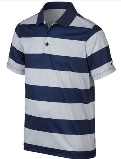 Polo Shirt Nike Bold Stripe Boys Polo Shirt Midnight Navy/Midnight Navy/Black L