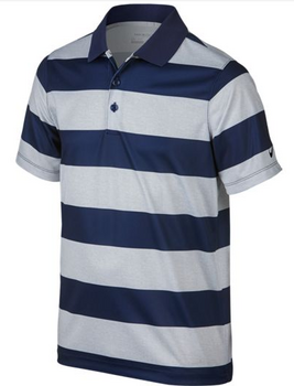 Polo-Shirt Nike Bold Stripe Jungen Poloshirt Midnight Navy/Midnight Navy/Black L - 1
