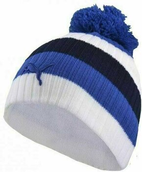 Winter Hat Puma Kids Stripe Beanie Blue - 1