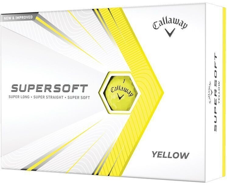 Нова топка за голф Callaway Supersoft 21 Yellow Golf Balls