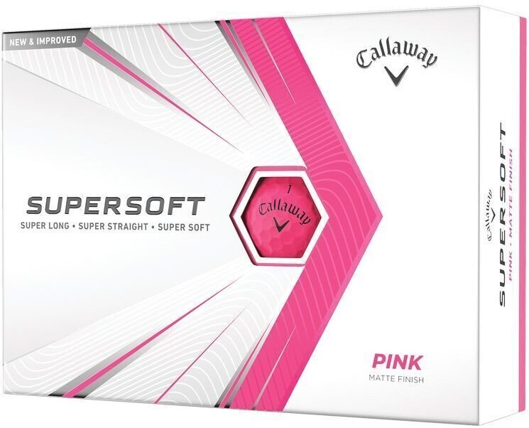 Нова топка за голф Callaway Supersoft Matte 21 Pink Golf Balls
