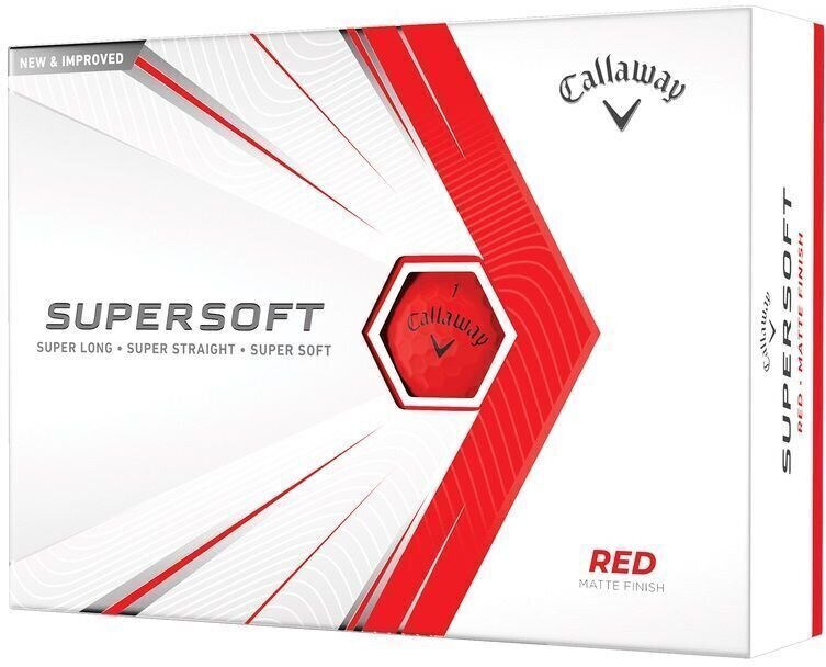 Нова топка за голф Callaway Supersoft Matte 21 Red Golf Balls