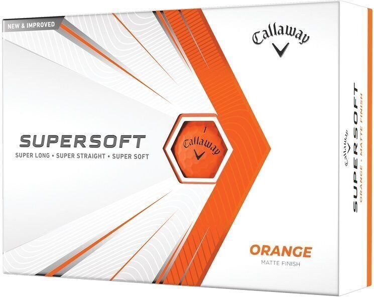 Нова топка за голф Callaway Supersoft Matte 21 Orange Golf Balls