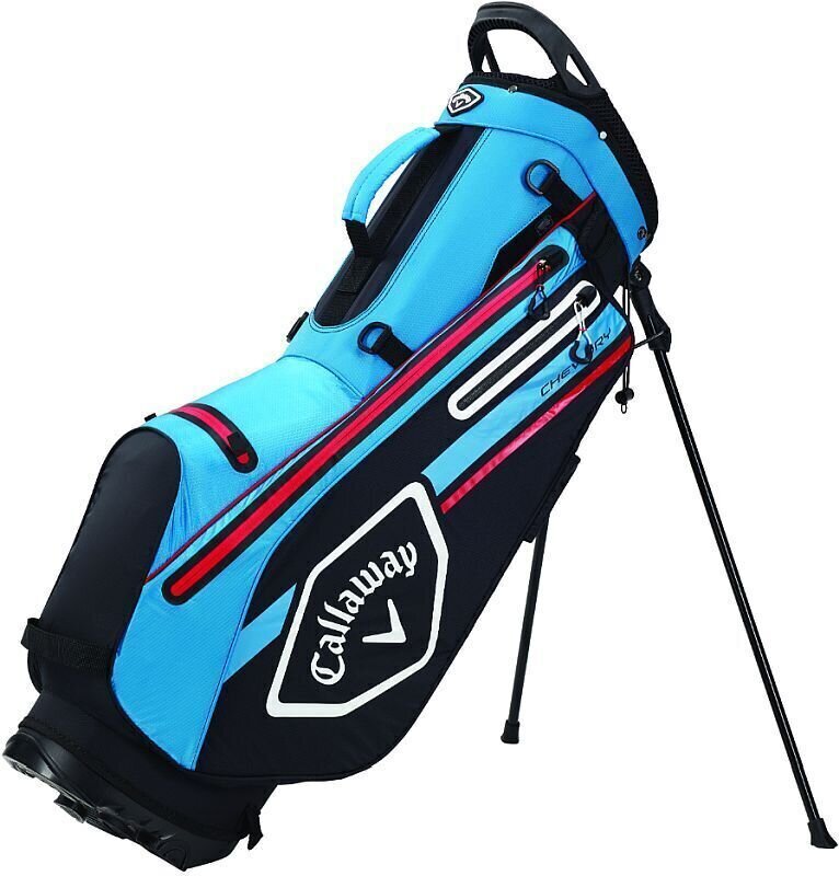 Golf torba Stand Bag Callaway Chev Dry Black/Cyan/Fire Red Golf torba Stand Bag