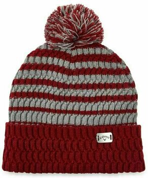 Winter Hat Callaway Pom Pom Beanie Cardinal/Grey - 1