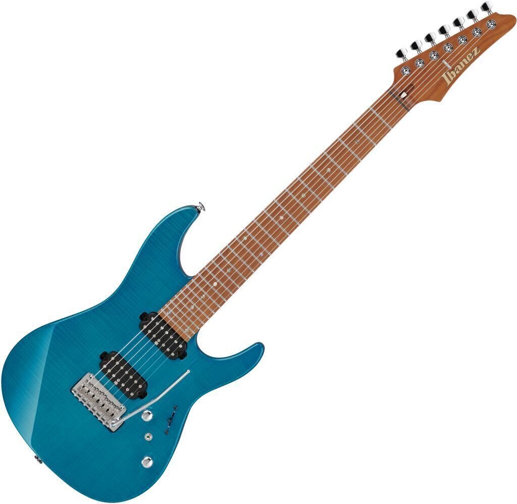 Elektrische gitaar Ibanez MM7-TAB Transparent Aqua Blue