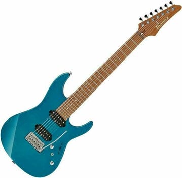 7-string Electric Guitar Ibanez MM7-TAB Transparent Aqua Blue - 1
