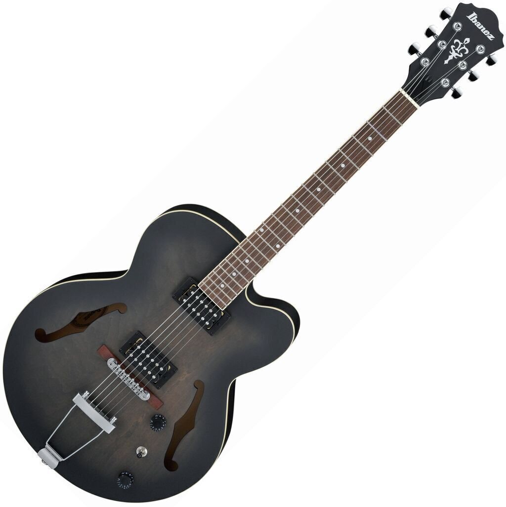 Guitare semi-acoustique Ibanez AF55-TKF Transparent Black